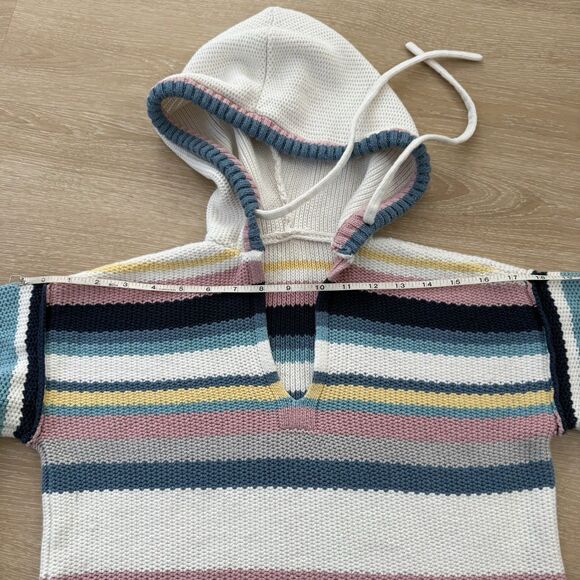 FRAME Striped Drop Shoulder Hooded Sweater MSRP $325 Sz XS—As Seen On TV - Picture 7 of 16